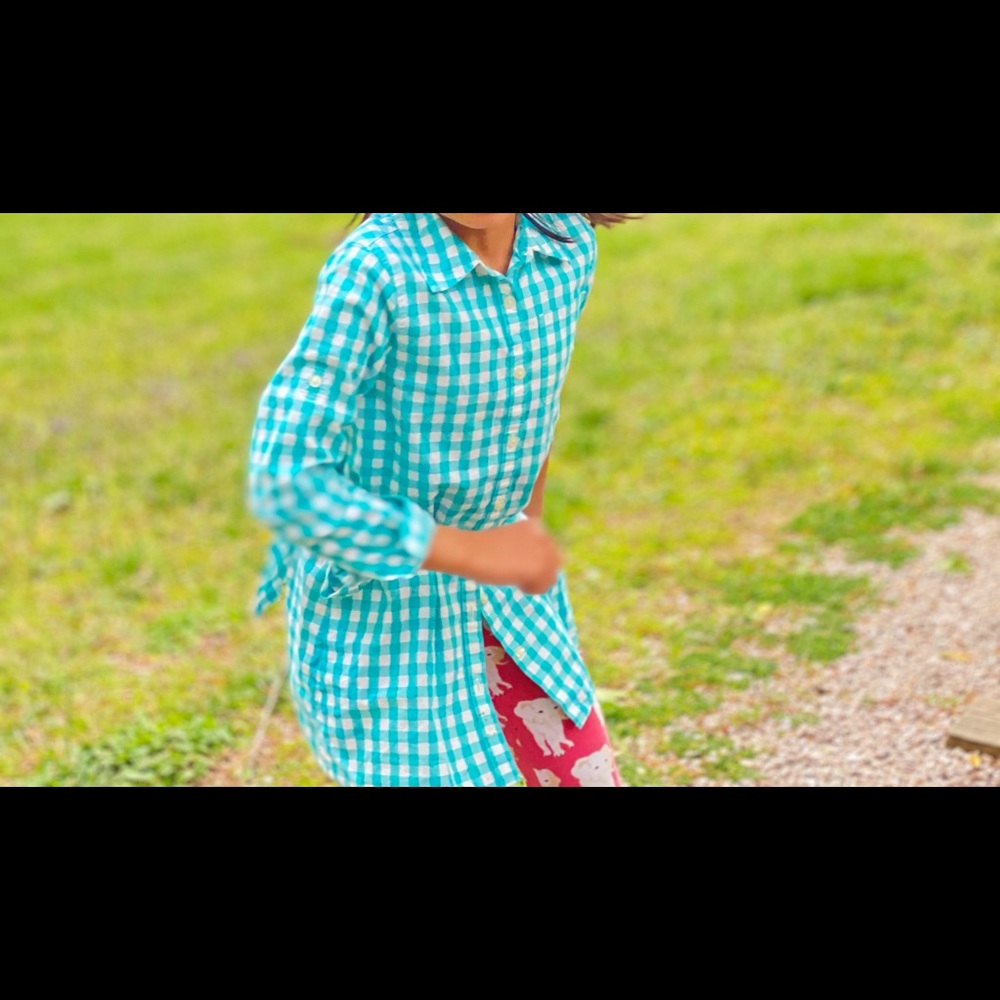 Vineyard vines size 5 Ginngham dress button down